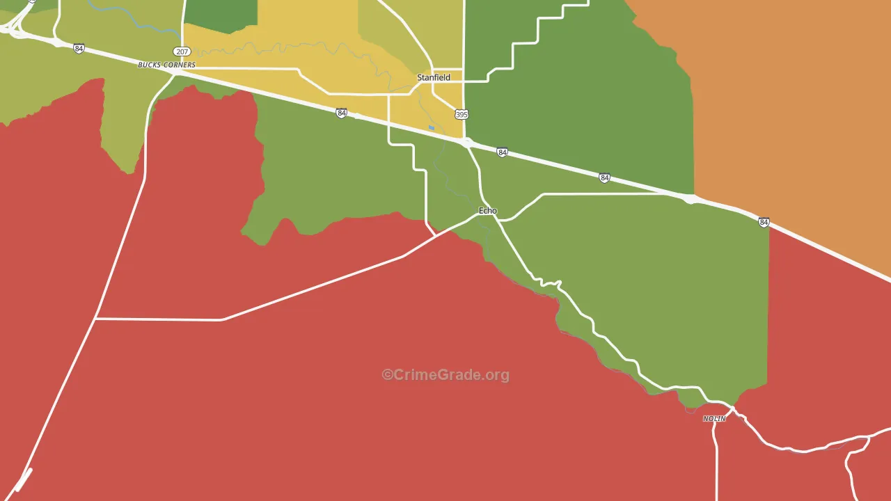 97826, OR Map of Drug-Related Crime Rates