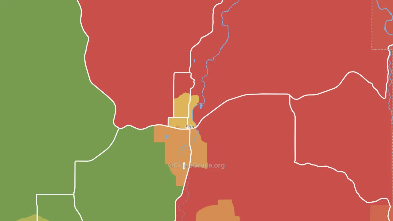 97827, OR Map of Drug-Related Crime Rates