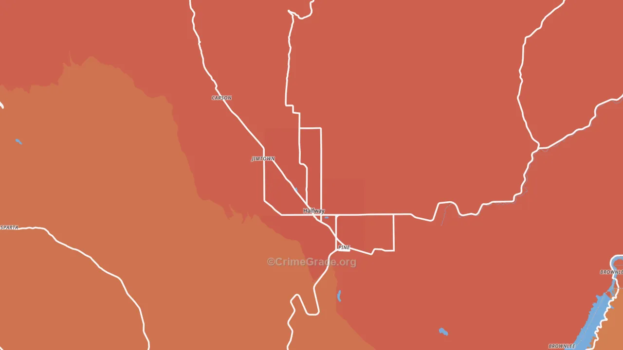 97834, OR Map of Drug-Related Crime Rates