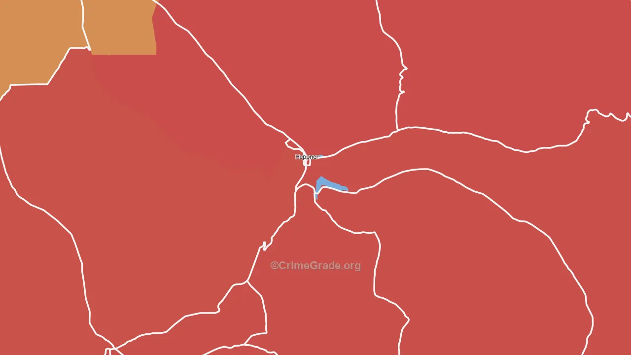 97836, OR Map of Drug-Related Crime Rates