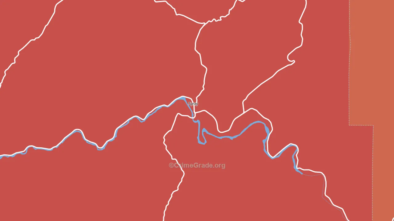 97874, OR Map of Drug-Related Crime Rates