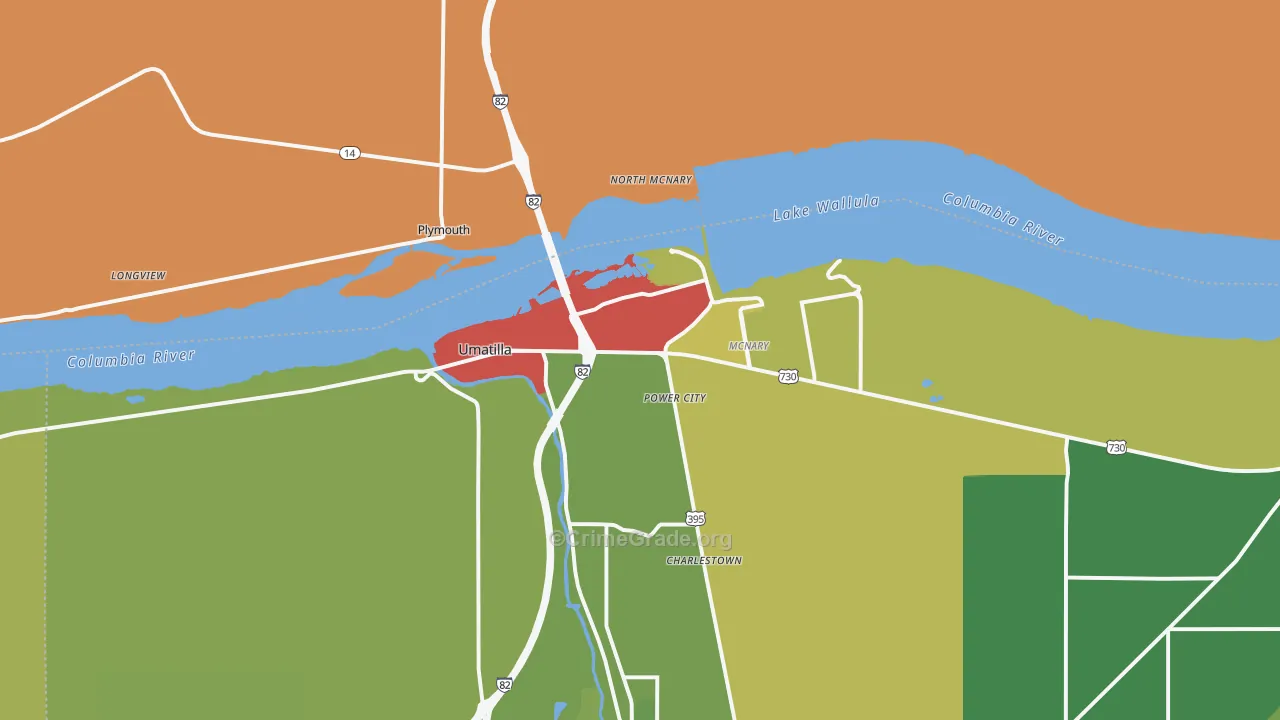 97882, OR Map of Drug-Related Crime Rates