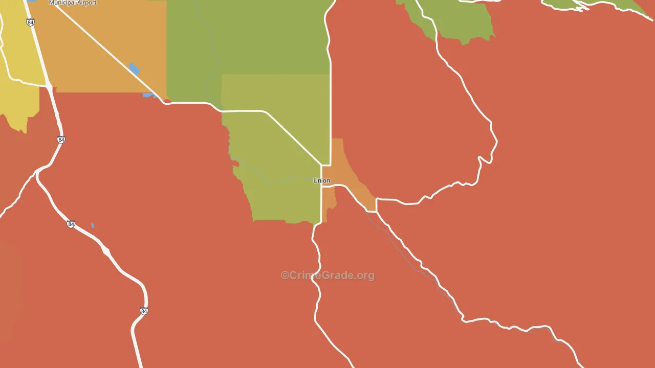 97883, OR Map of Drug-Related Crime Rates