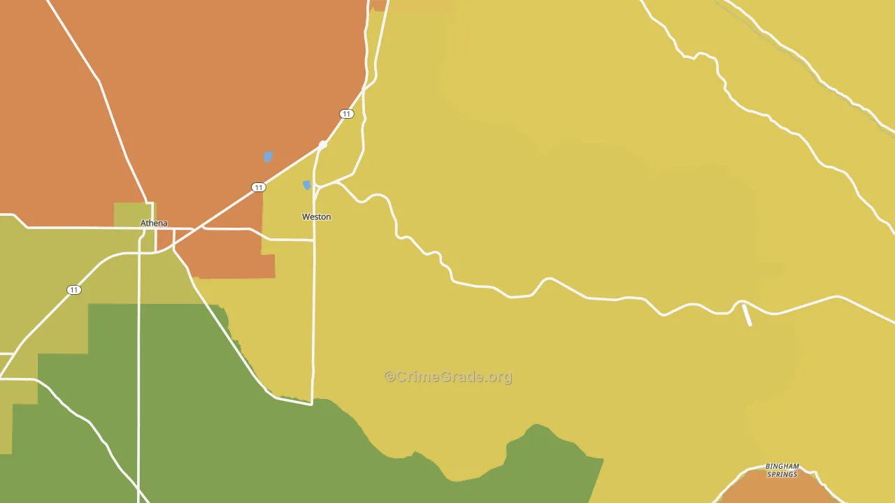 97886, OR Map of Drug-Related Crime Rates