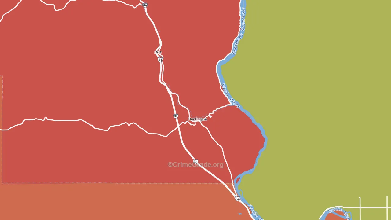 97907, OR Map of Drug-Related Crime Rates