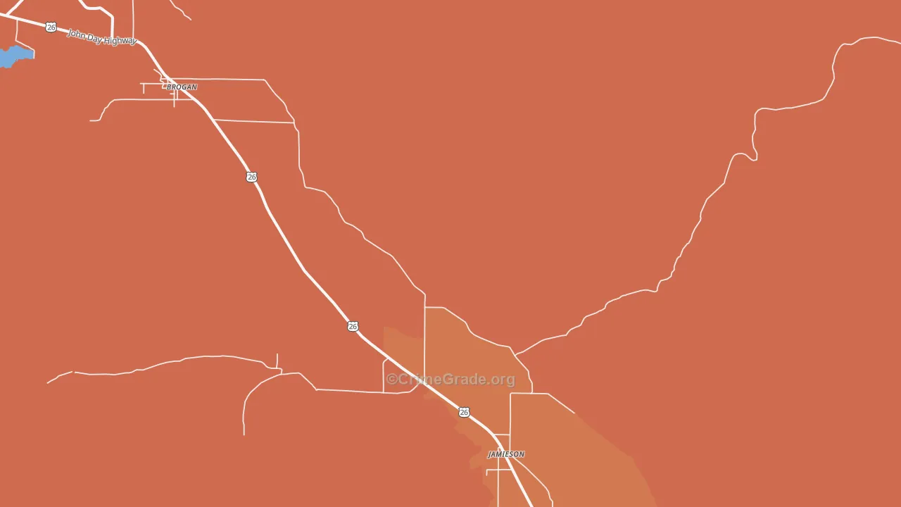 97909, OR Map of Drug-Related Crime Rates
