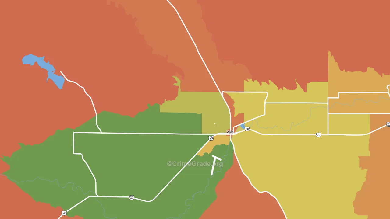97918, OR Map of Drug-Related Crime Rates