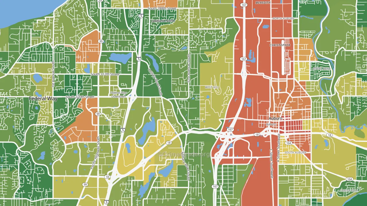 98001, WA Map of Drug-Related Crime Rates