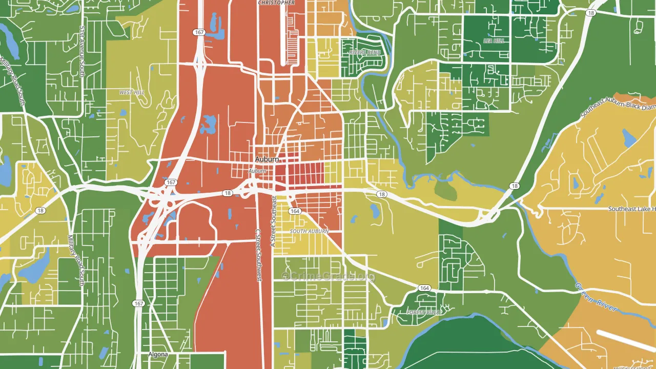 98002, WA Map of Drug-Related Crime Rates