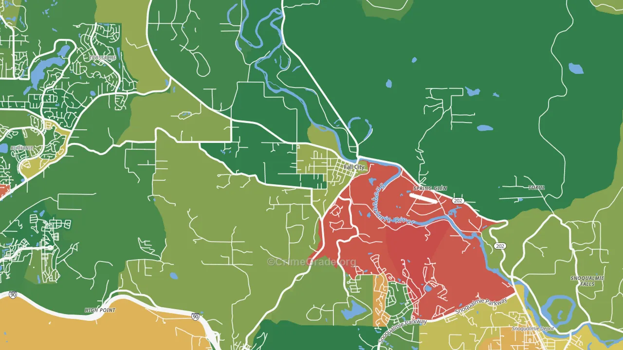 98024, WA Map of Drug-Related Crime Rates