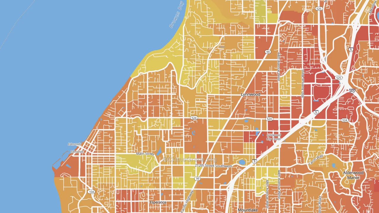 98026, WA Map of Drug-Related Crime Rates