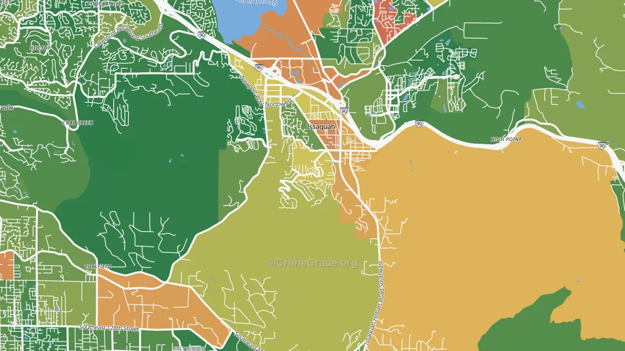 98027, WA Map of Drug-Related Crime Rates