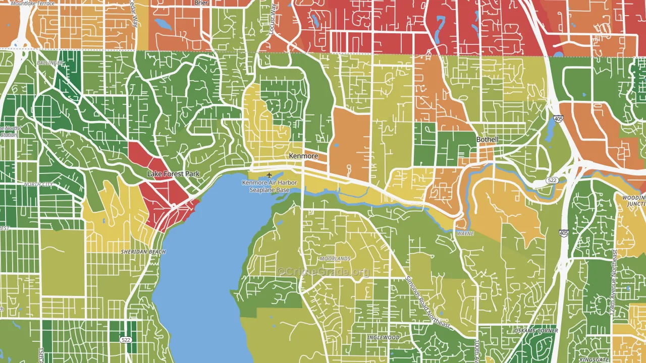 98028, WA Map of Drug-Related Crime Rates