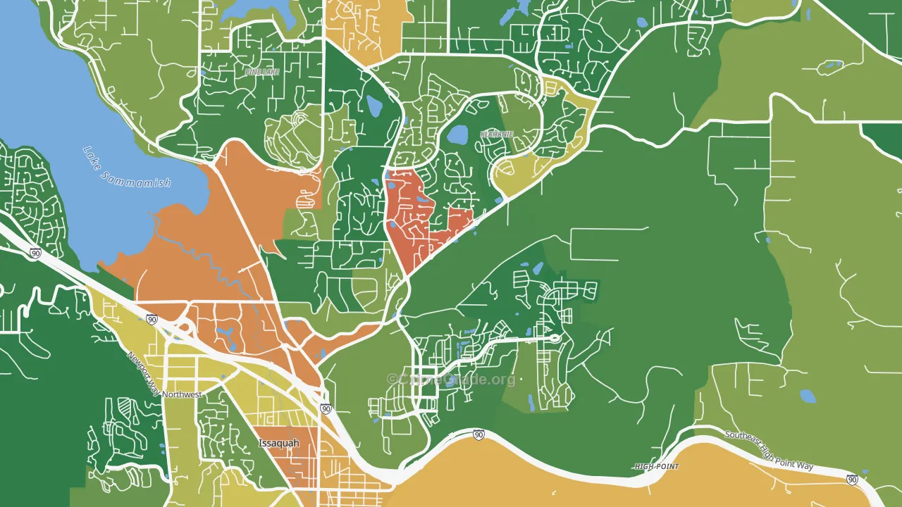 98029, WA Map of Drug-Related Crime Rates