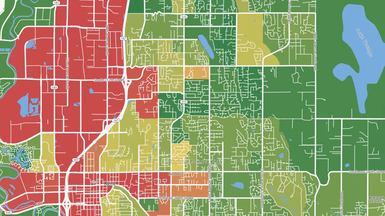 98031, WA Map of Drug-Related Crime Rates