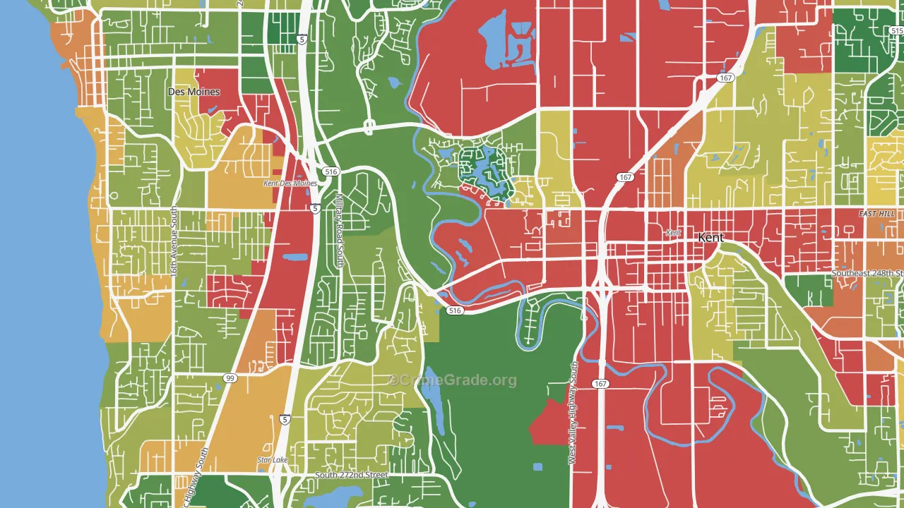 98032, WA Map of Drug-Related Crime Rates