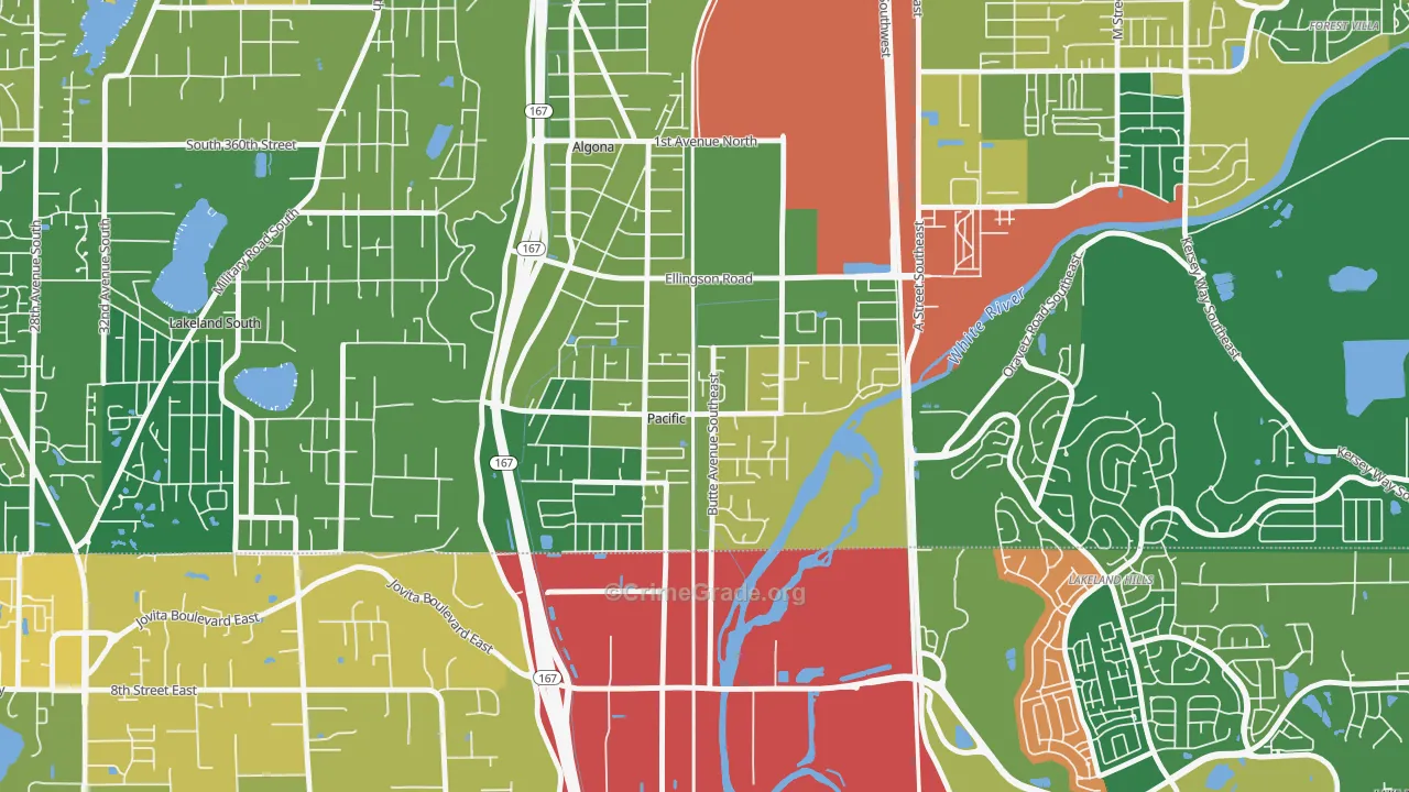 98047, WA Map of Drug-Related Crime Rates