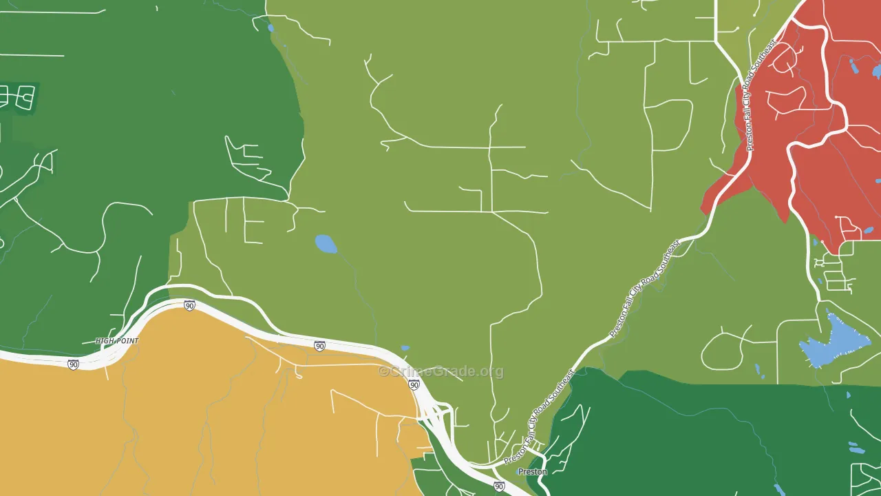 98050, WA Map of Drug-Related Crime Rates