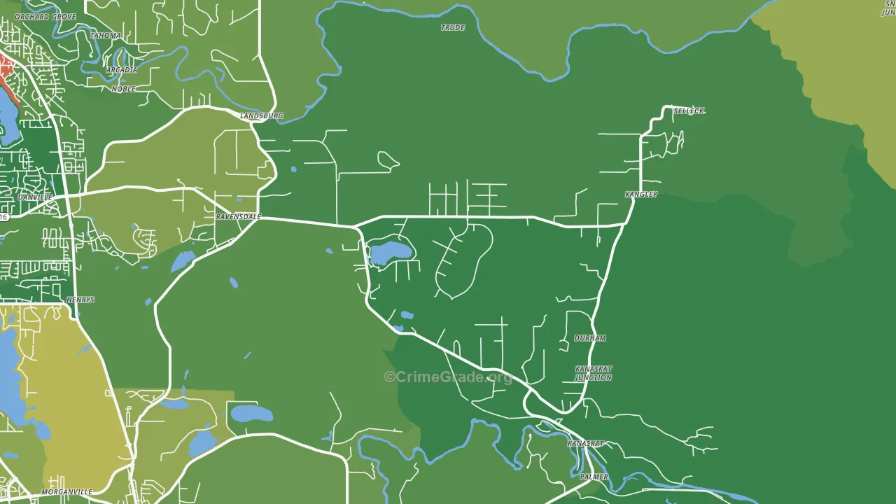 98051, WA Map of Drug-Related Crime Rates
