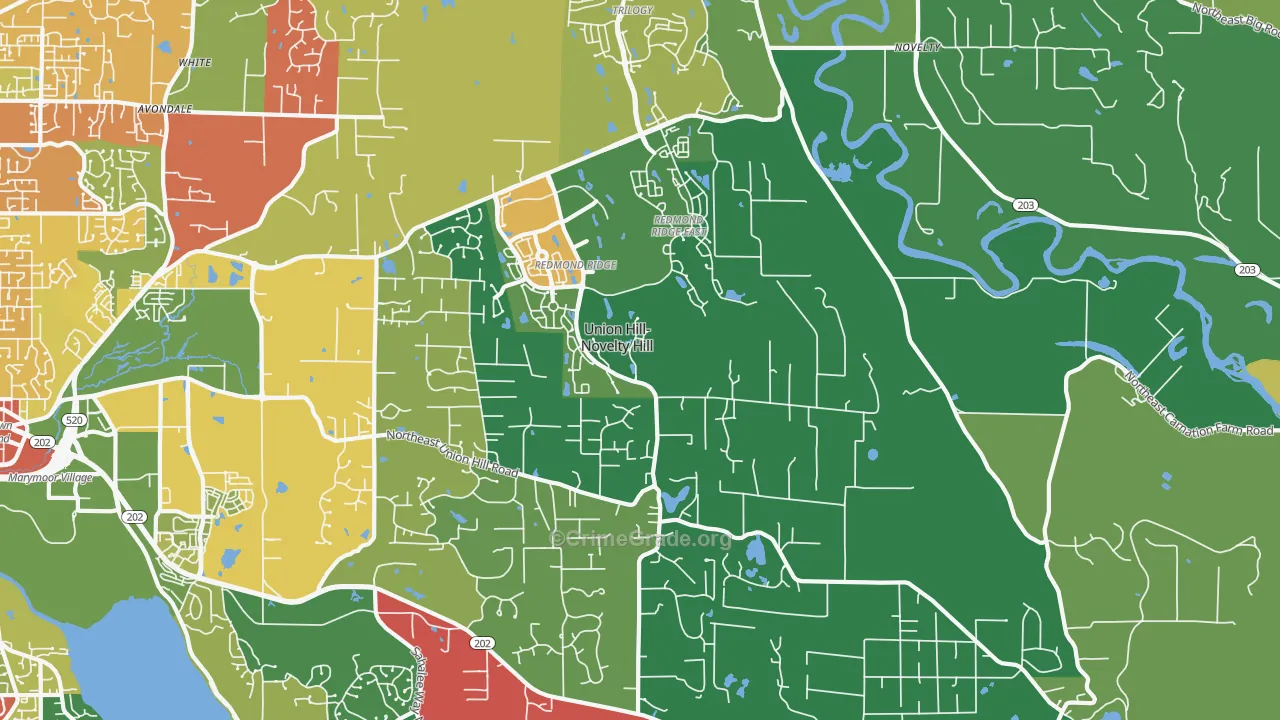 98053, WA Map of Drug-Related Crime Rates
