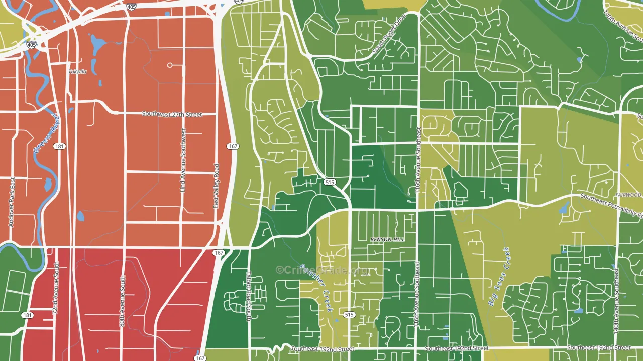 98055, WA Map of Drug-Related Crime Rates