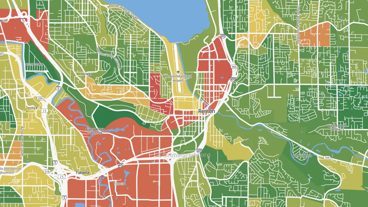 98057, WA Map of Drug-Related Crime Rates