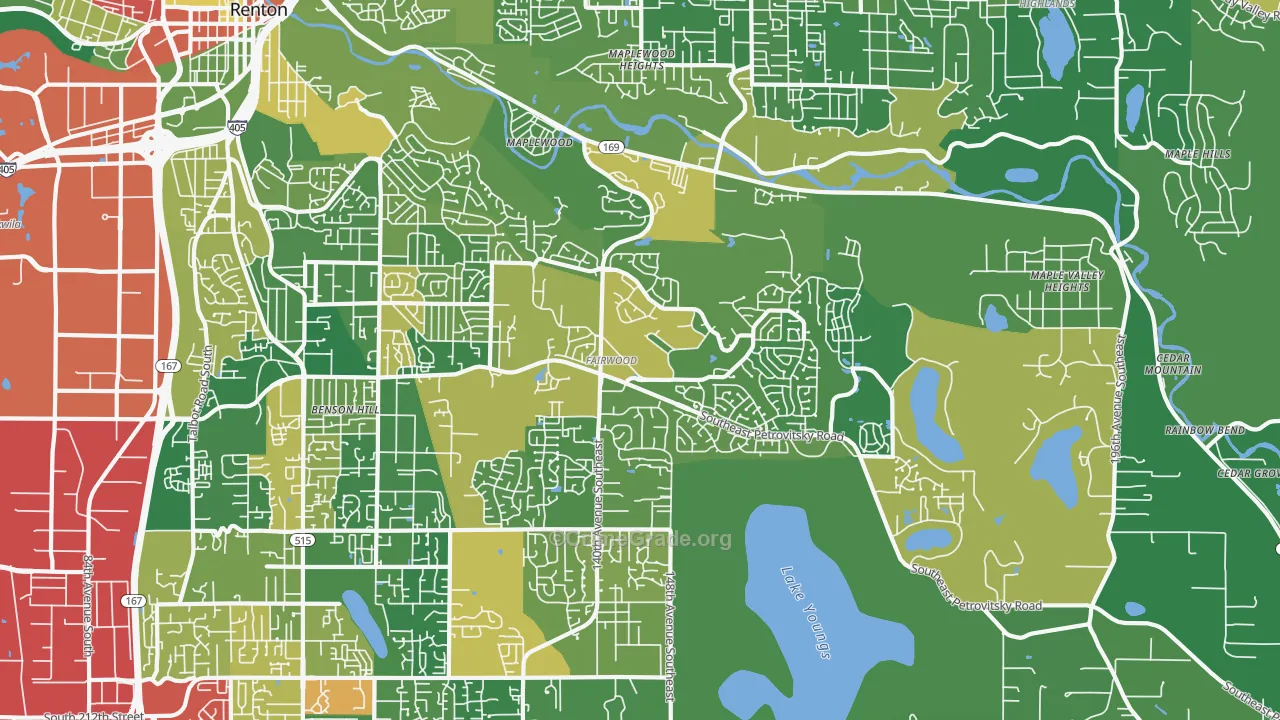 98058, WA Map of Drug-Related Crime Rates
