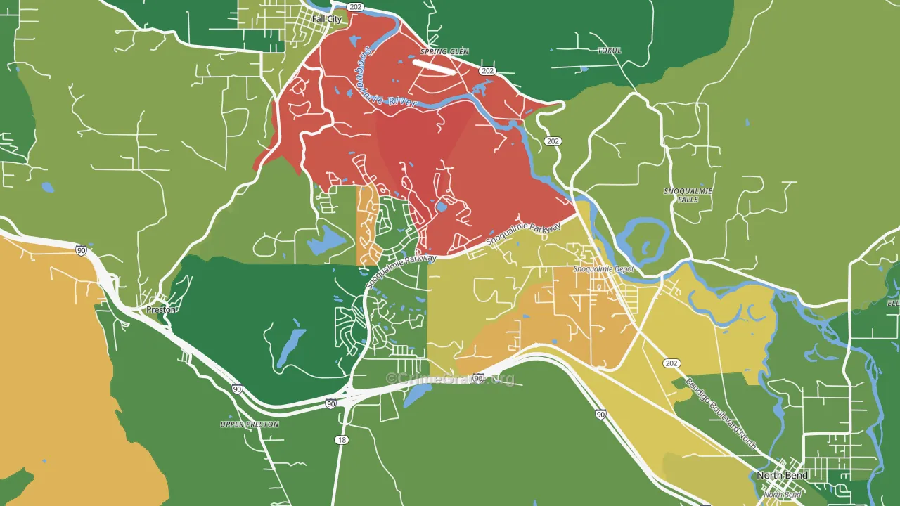 98065, WA Map of Drug-Related Crime Rates