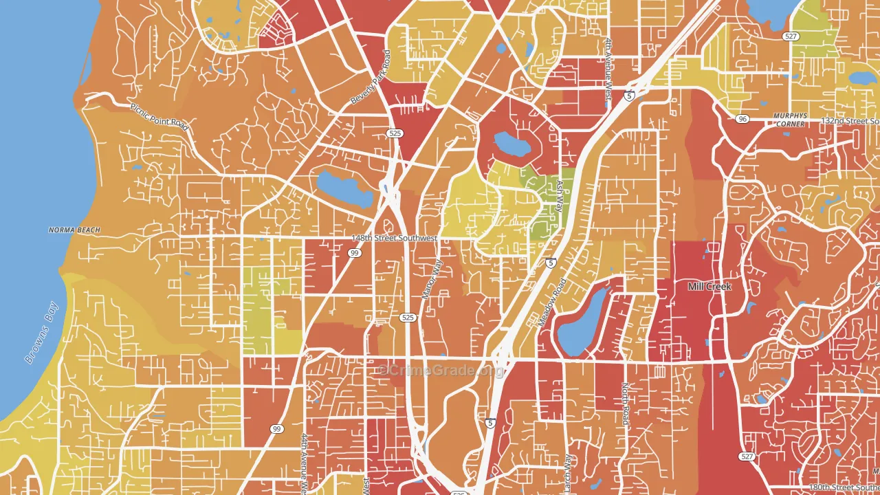 98087, WA Map of Drug-Related Crime Rates