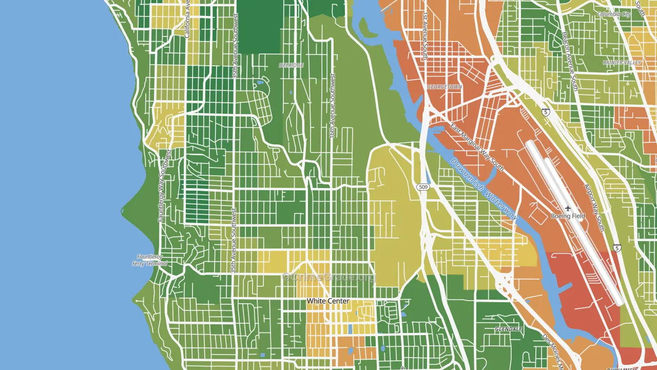 98106, WA Map of Drug-Related Crime Rates