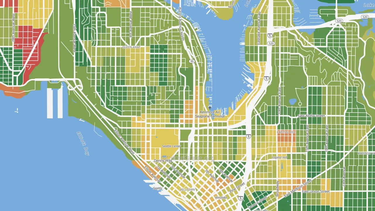 98109, WA Map of Drug-Related Crime Rates