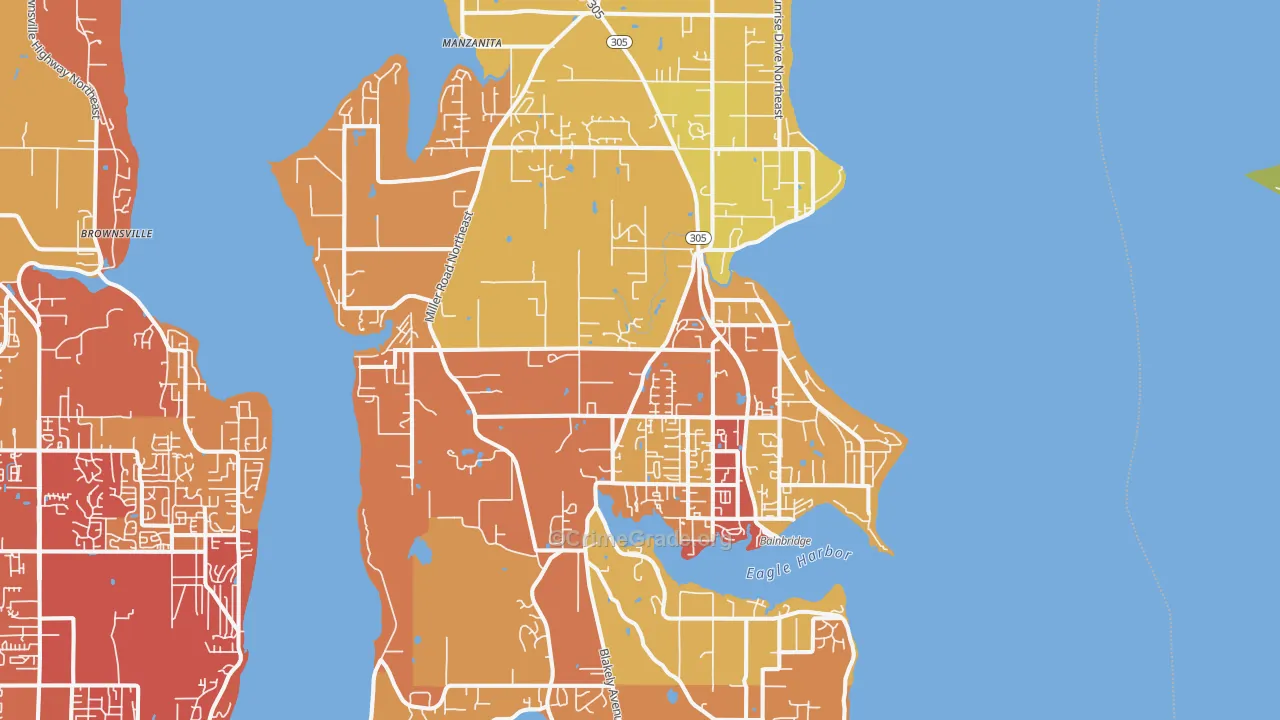 98110, WA Map of Drug-Related Crime Rates