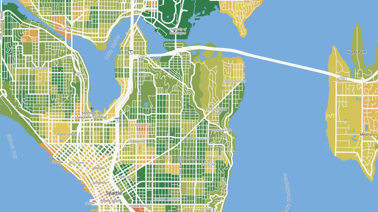 98112, WA Map of Drug-Related Crime Rates