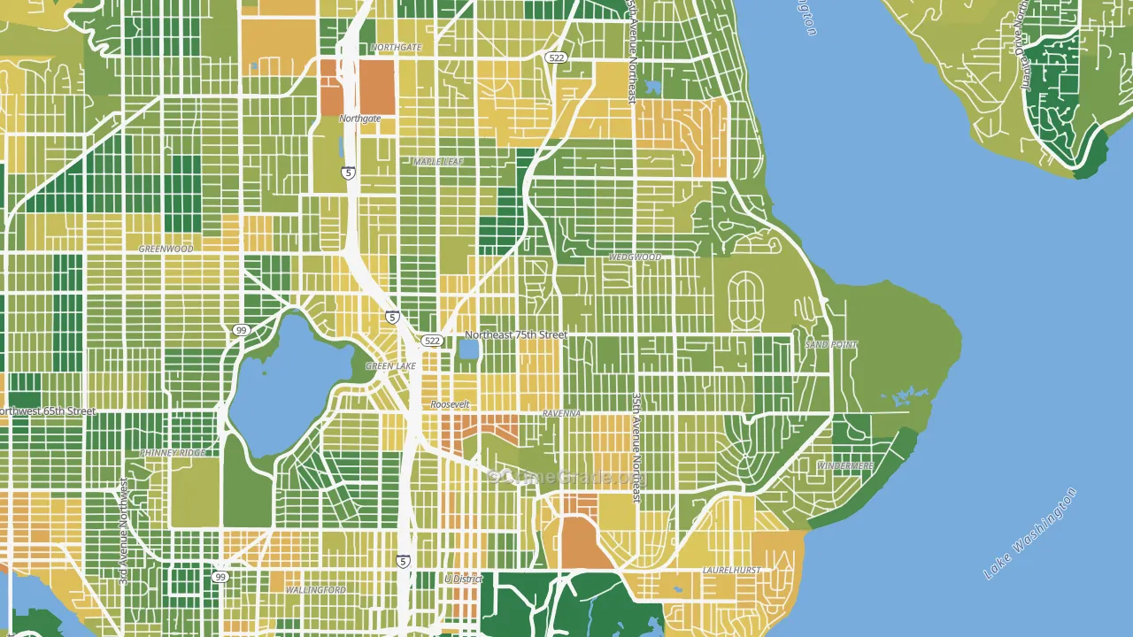 98115, WA Map of Drug-Related Crime Rates