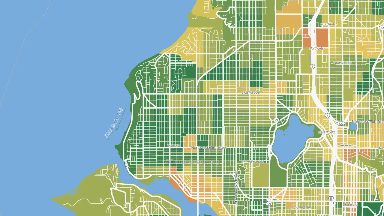 98117, WA Map of Drug-Related Crime Rates