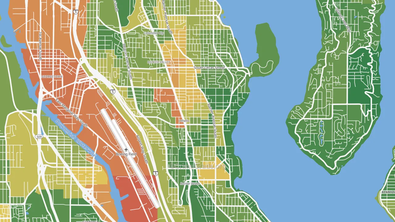 98118, WA Map of Drug-Related Crime Rates
