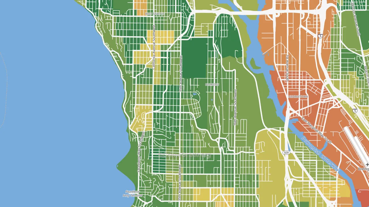 98126, WA Map of Drug-Related Crime Rates
