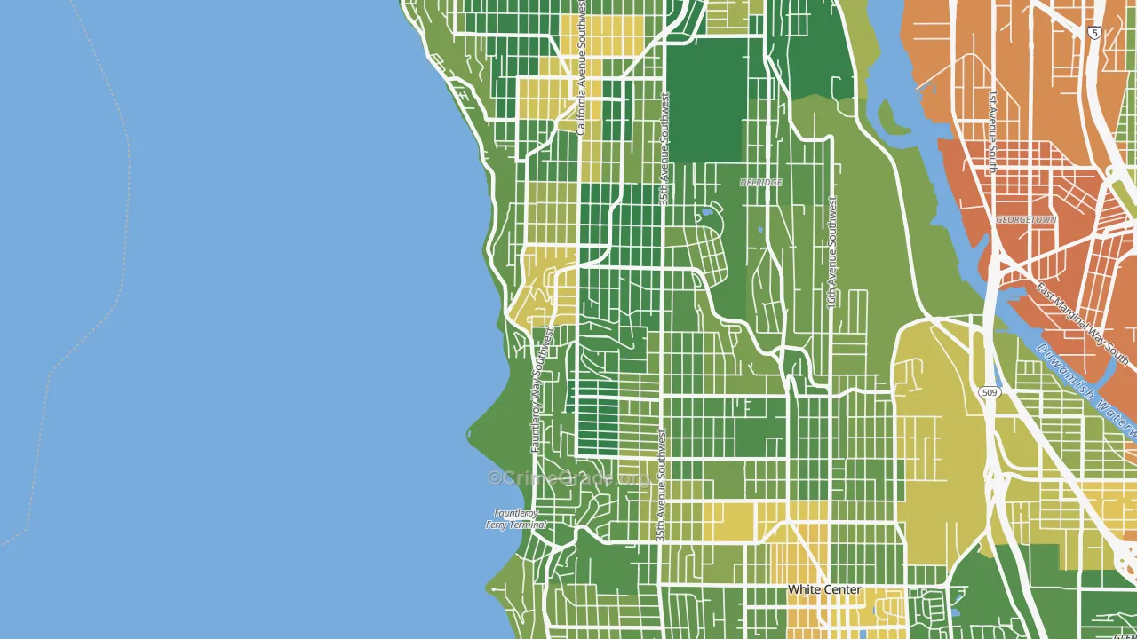 98136, WA Map of Drug-Related Crime Rates