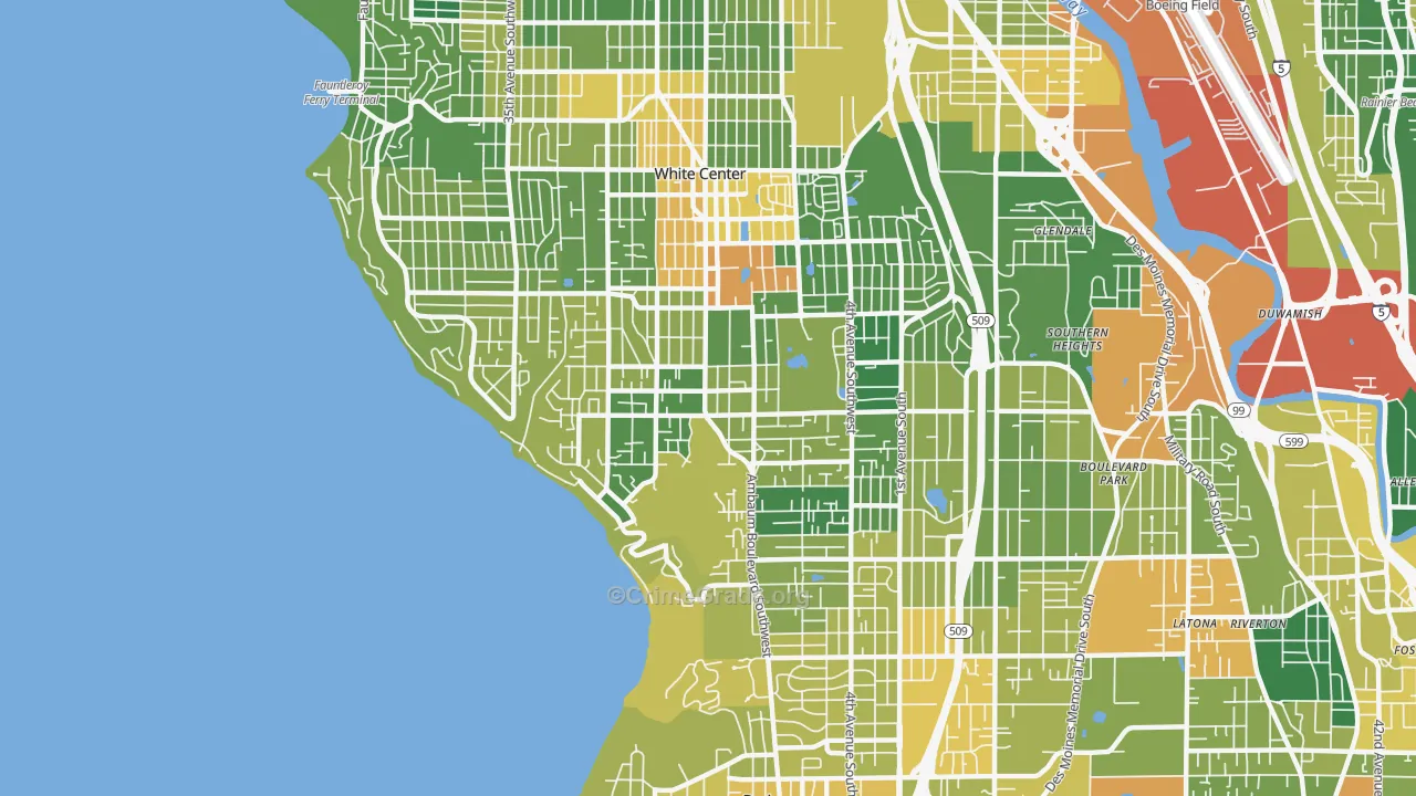 98146, WA Map of Drug-Related Crime Rates