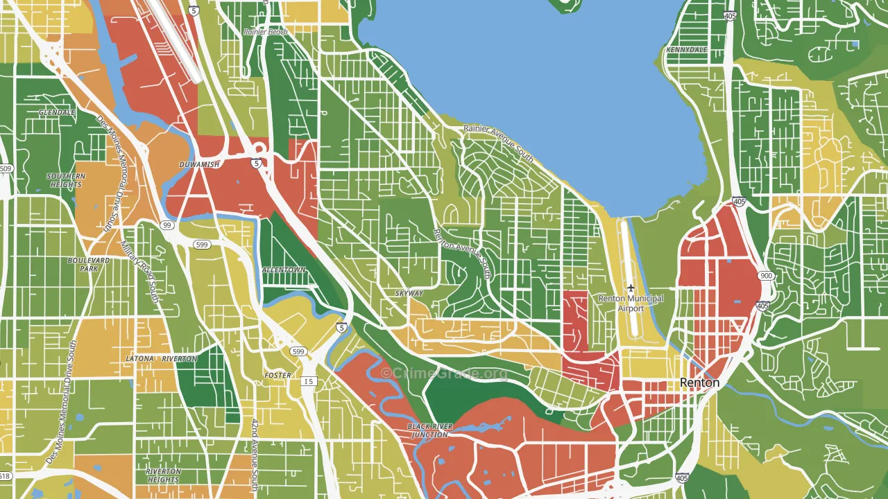 98178, WA Map of Drug-Related Crime Rates