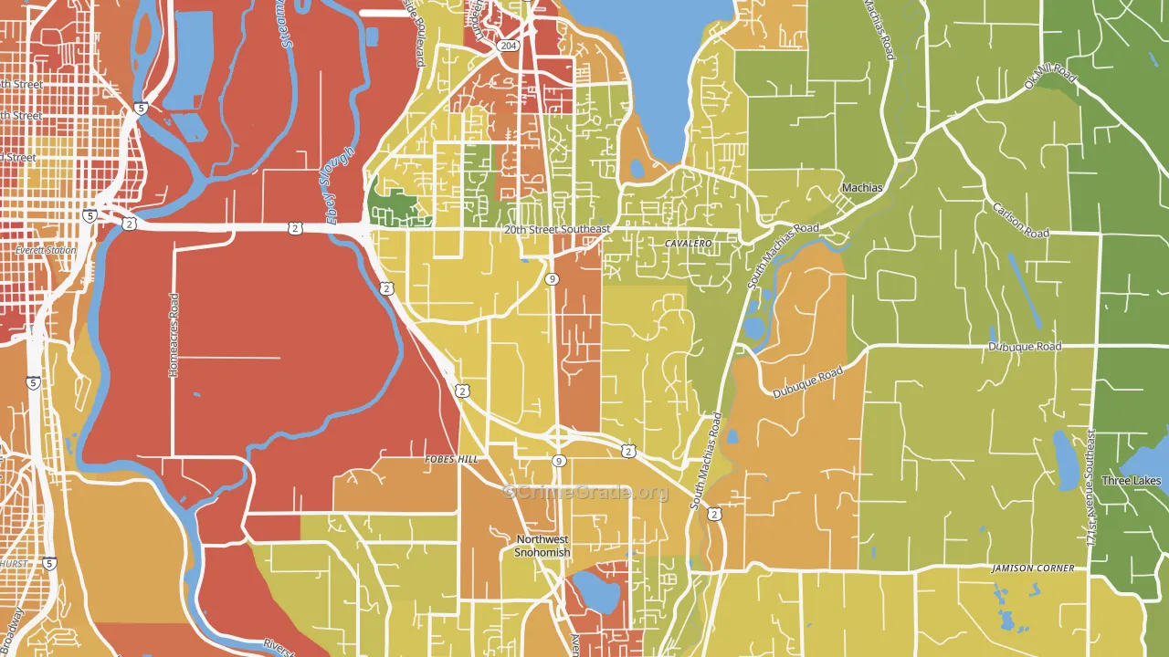 98205, WA Map of Drug-Related Crime Rates