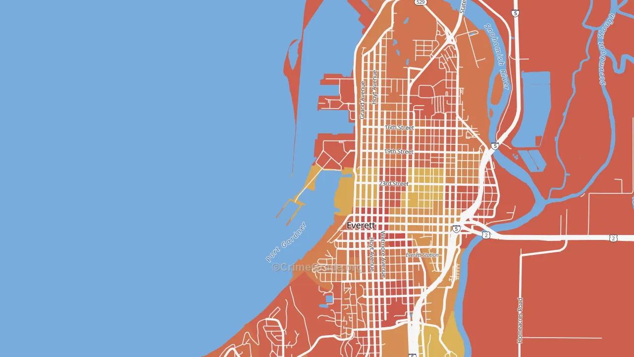 98207, WA Map of Drug-Related Crime Rates