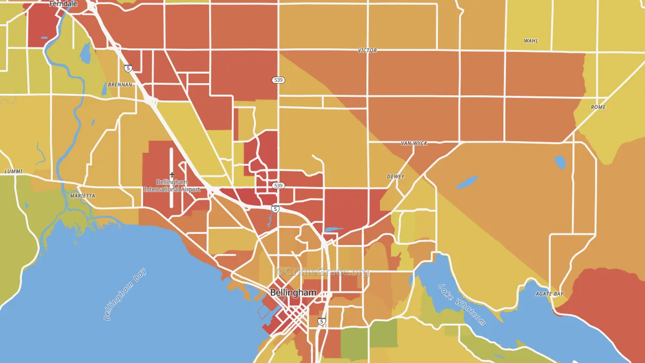 98226, WA Map of Drug-Related Crime Rates