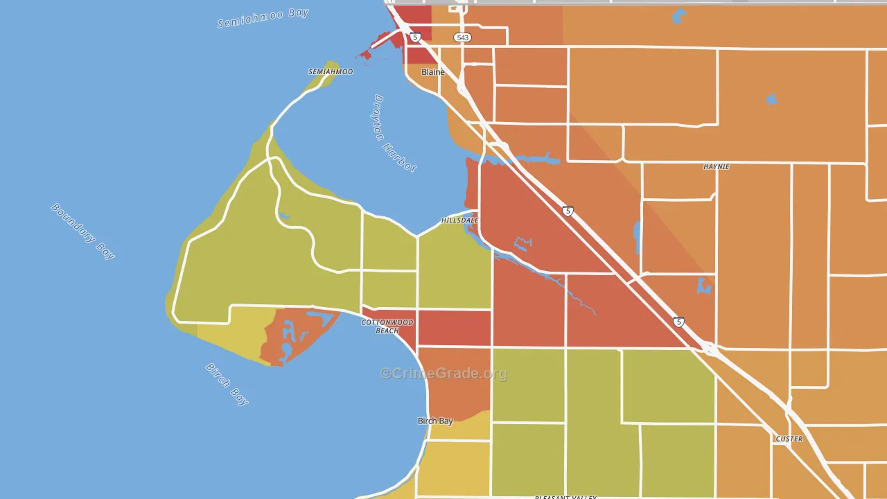 98230, WA Map of Drug-Related Crime Rates