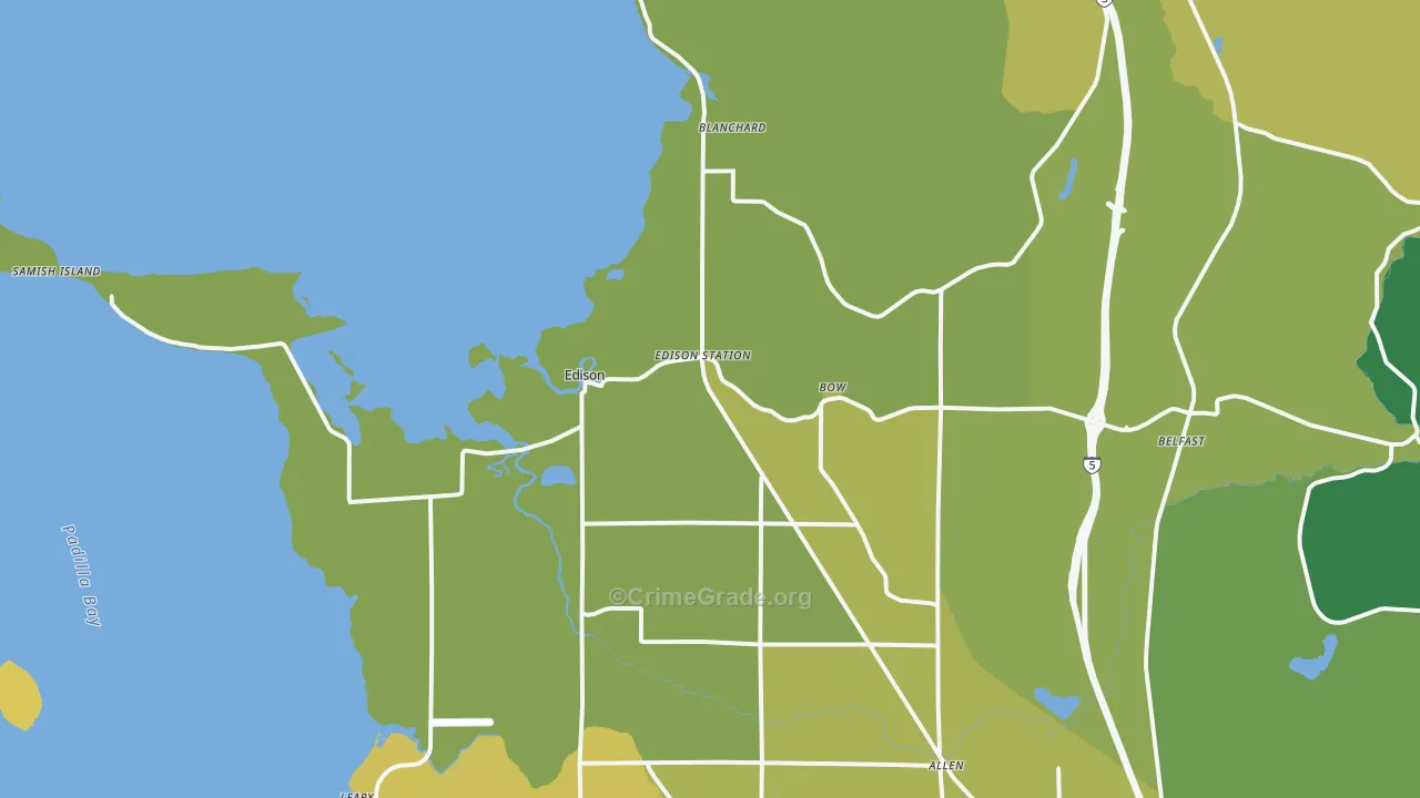 98232, WA Map of Drug-Related Crime Rates