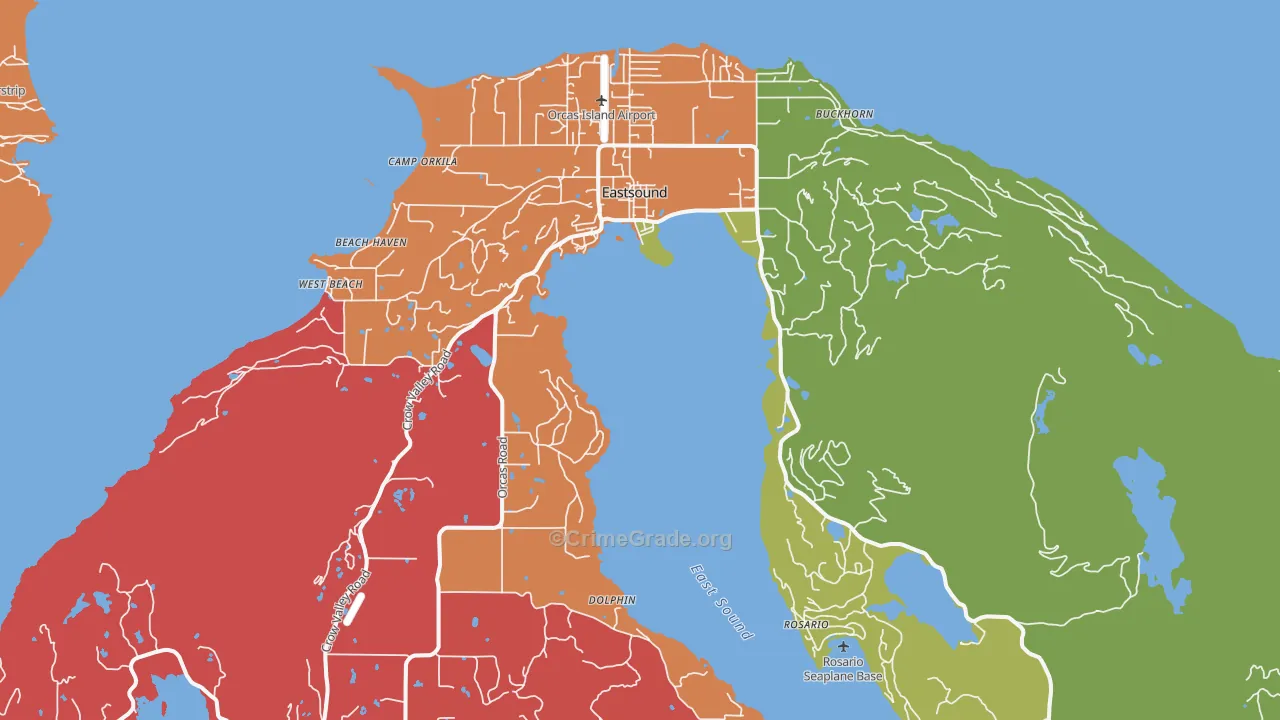 98245, WA Map of Drug-Related Crime Rates