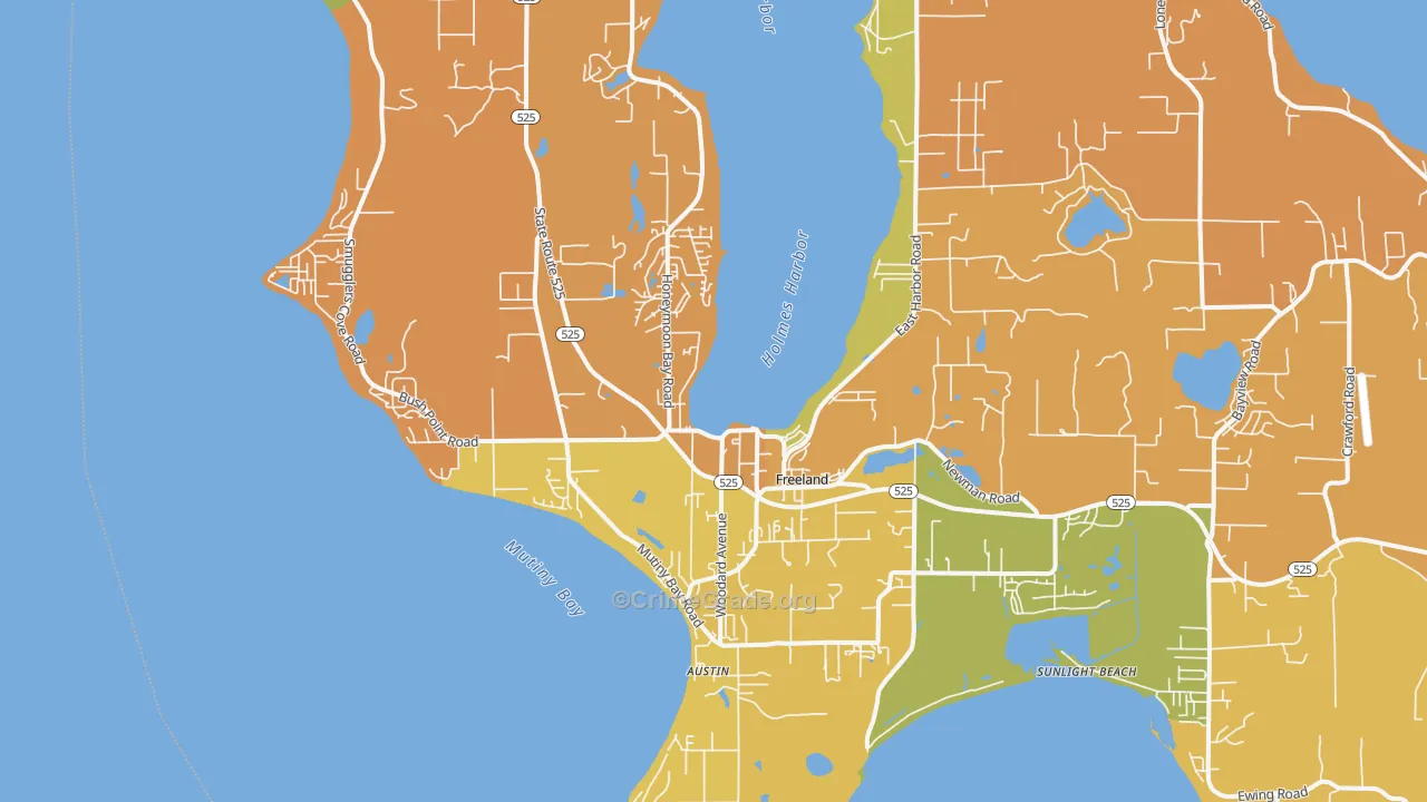 98249, WA Map of Drug-Related Crime Rates