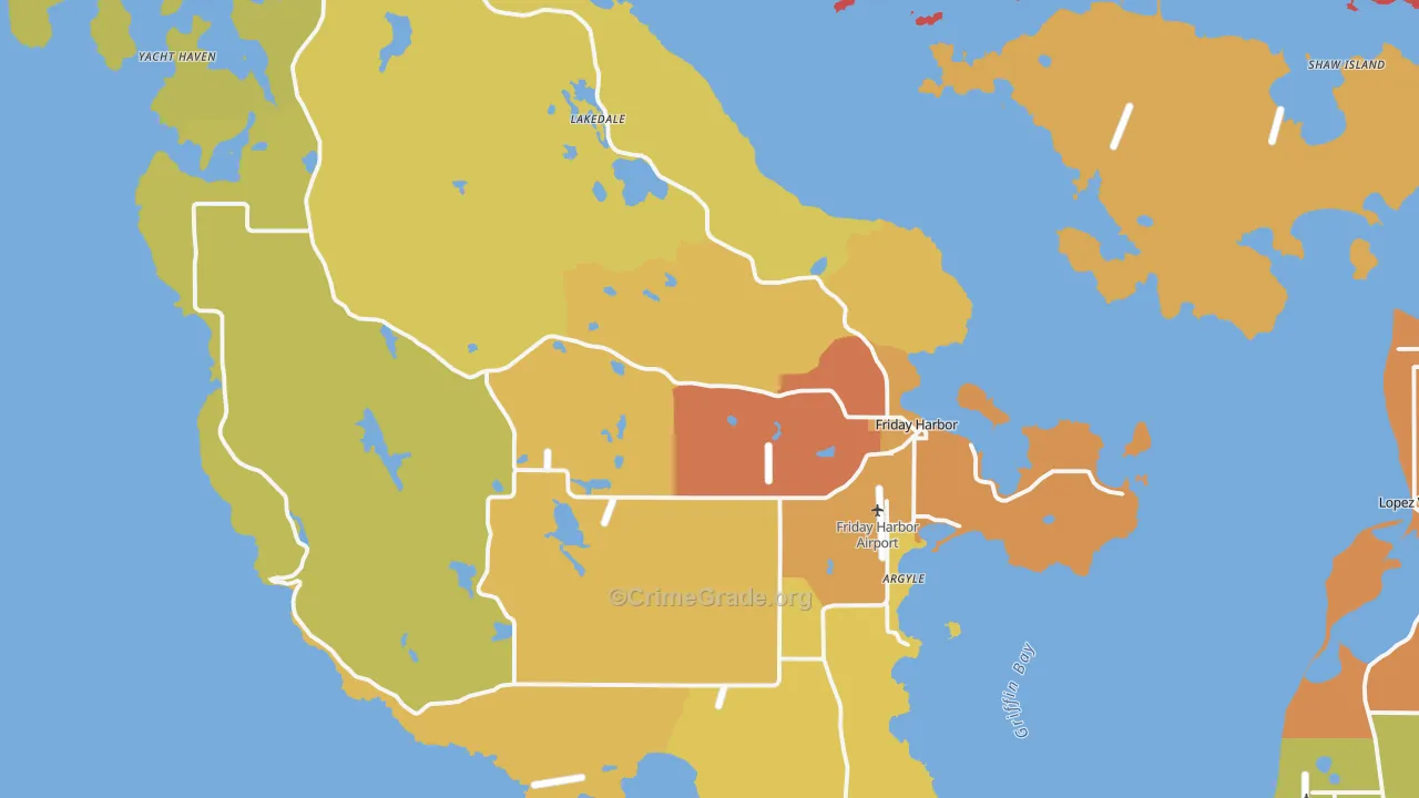98250, WA Map of Drug-Related Crime Rates