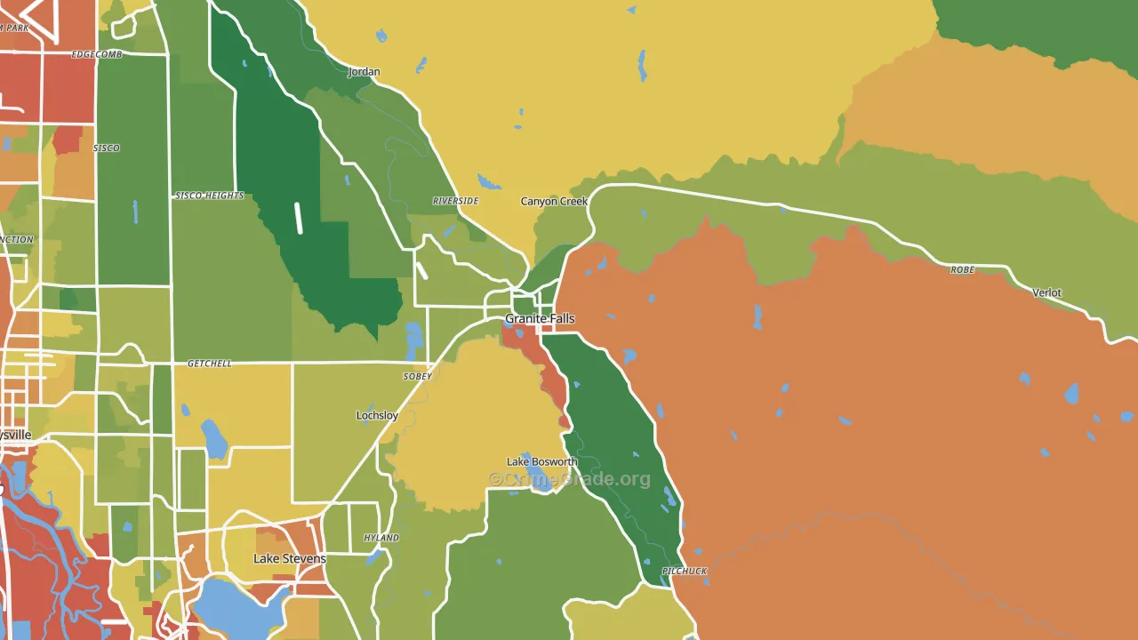 98252, WA Map of Drug-Related Crime Rates