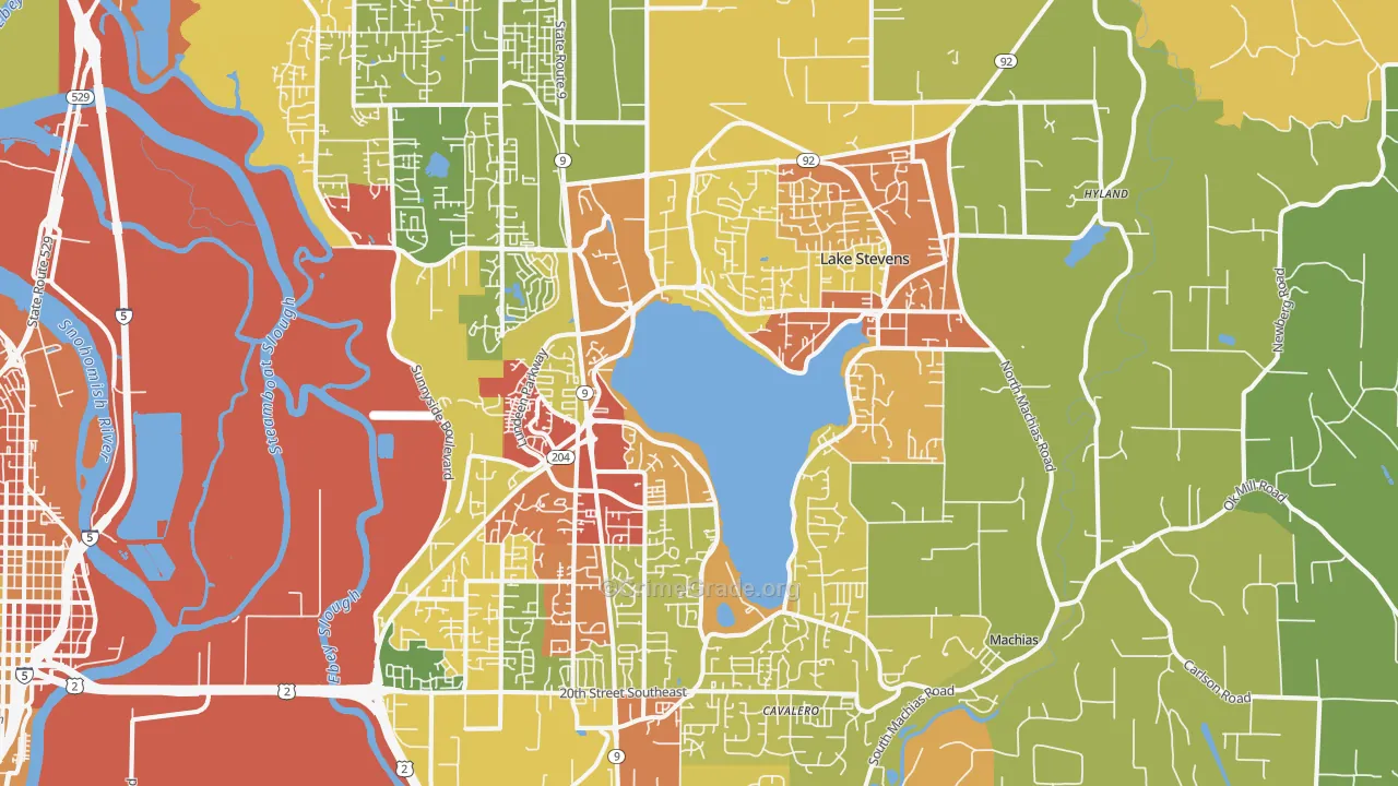 98258, WA Map of Drug-Related Crime Rates